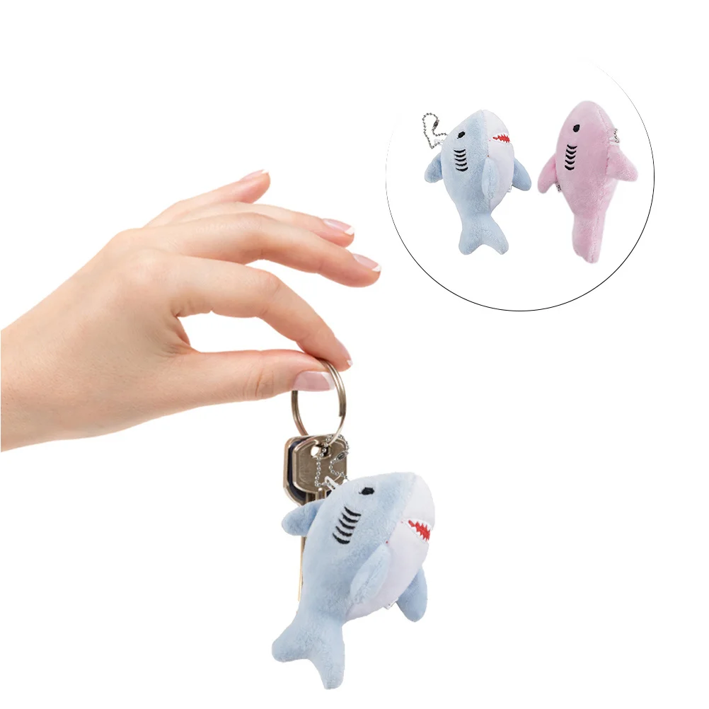 Pingente de corrente de desenho animado adorável pequeno formato de tubarão pendurado decoração para bolsa celular mochila porta-chaves pingente oceano