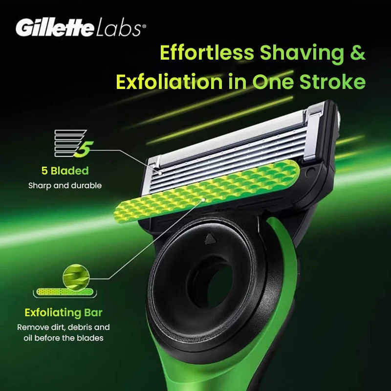 Gillette Razor Labs Series Co-branded Razor Set Flexdisc 5-Layer Induction Blade Sharp Beard Shaving Razor for Men with Stand