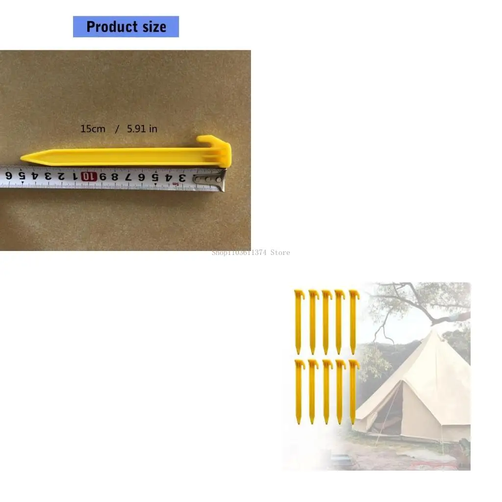 

10Pcs Campings Anchors Peg Plastic Tent Stake Heavy Dutys Beach Tent Peg Anchors