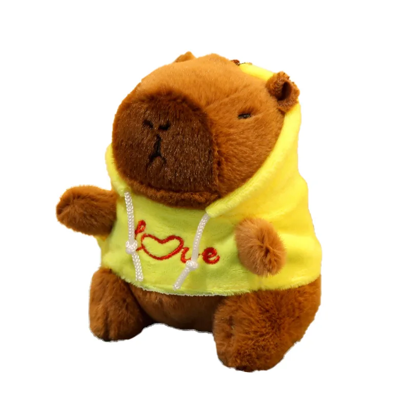 Capibara hoodie knuffel knuffeldier sleutelhanger rugzak charme bijpassend paar cadeau voor kinderen