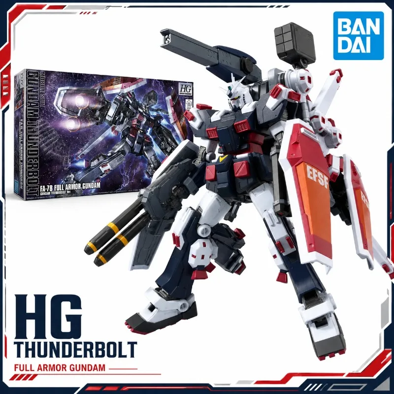 Bandai Original HG 1/144 Full Armor Gundam Thunderbolt Ver Action Figure UC Mecha Robot Model Assembly ToyCollectible Hobby Gift