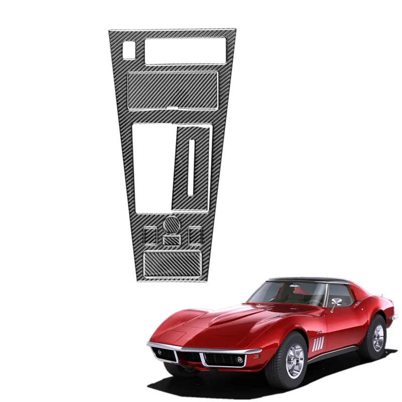 

Настоящее углеродное волокно для Corvette C3 1968-1982, центральная консоль автомобиля, крышка панели шестерни, декоративные детали, A