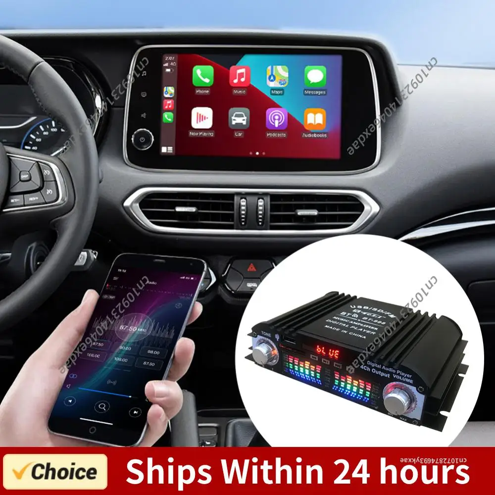 

Универсальный автомобильный усилитель TELI BT-998 из алюминиевого сплава, 4-канальный, Bluetooth/USB/SD/FM, тонкий дизайн, с пультом ДУ, пиковая мощность 400 Вт × 4