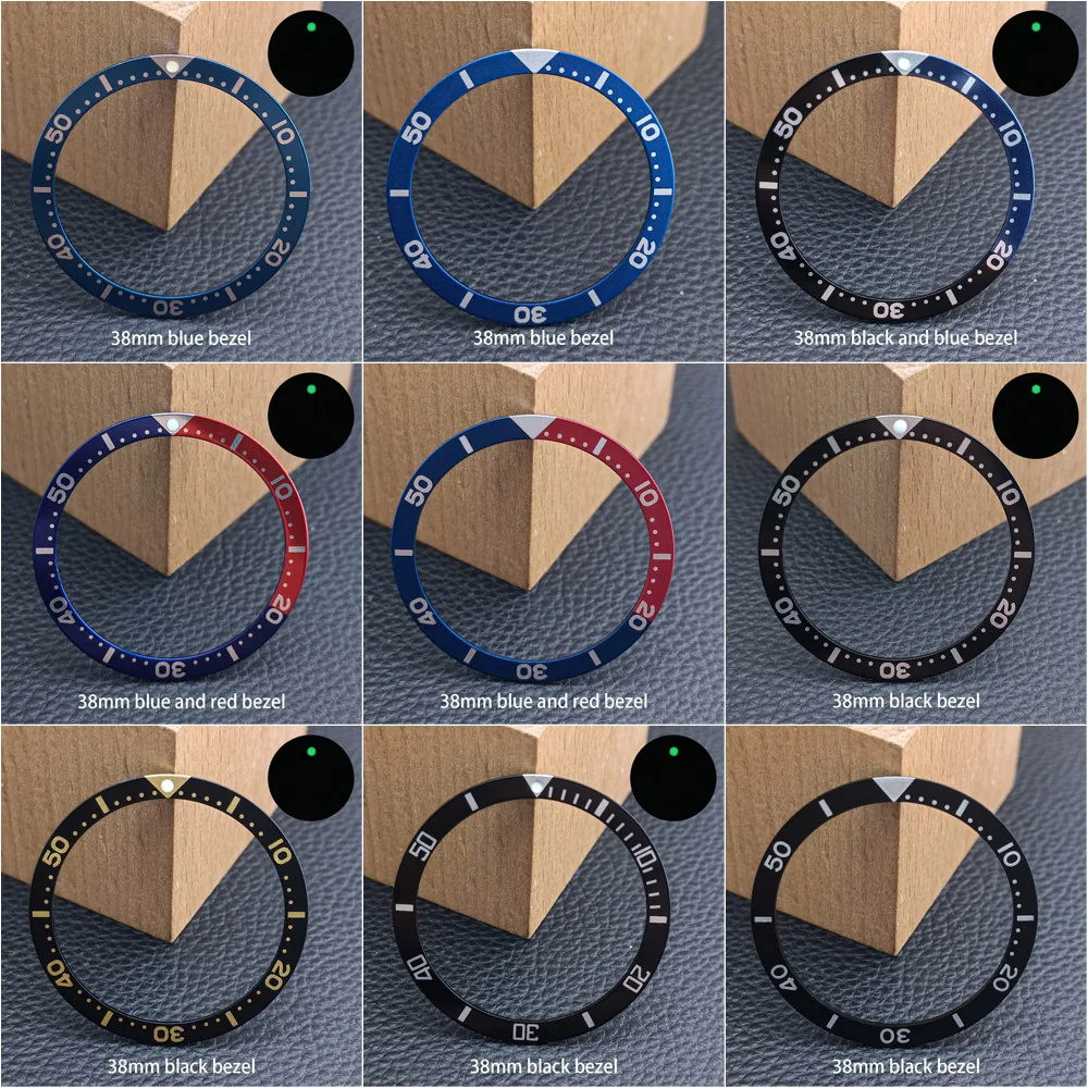 

38 мм сменный алюминиевый безель, плоская вставка для часов, кольцо со знаменитостями, аксессуары для часов, вставка для безеля для часов