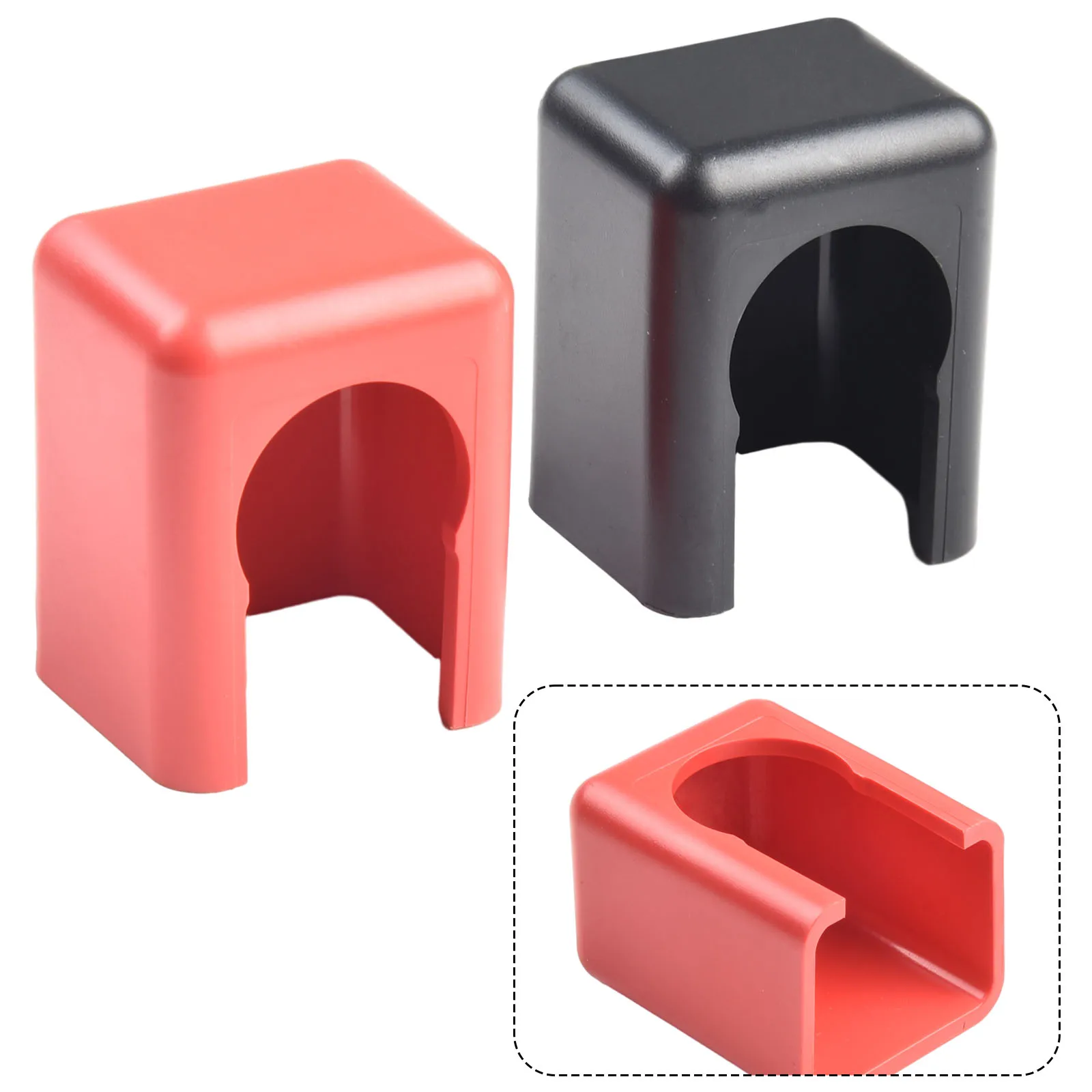 2pcs Lithium Battery Terminal Dust Cover Battery Connector Energy Storage Terminal Snap-on Guards Plastic Dust Cover Dust Guards