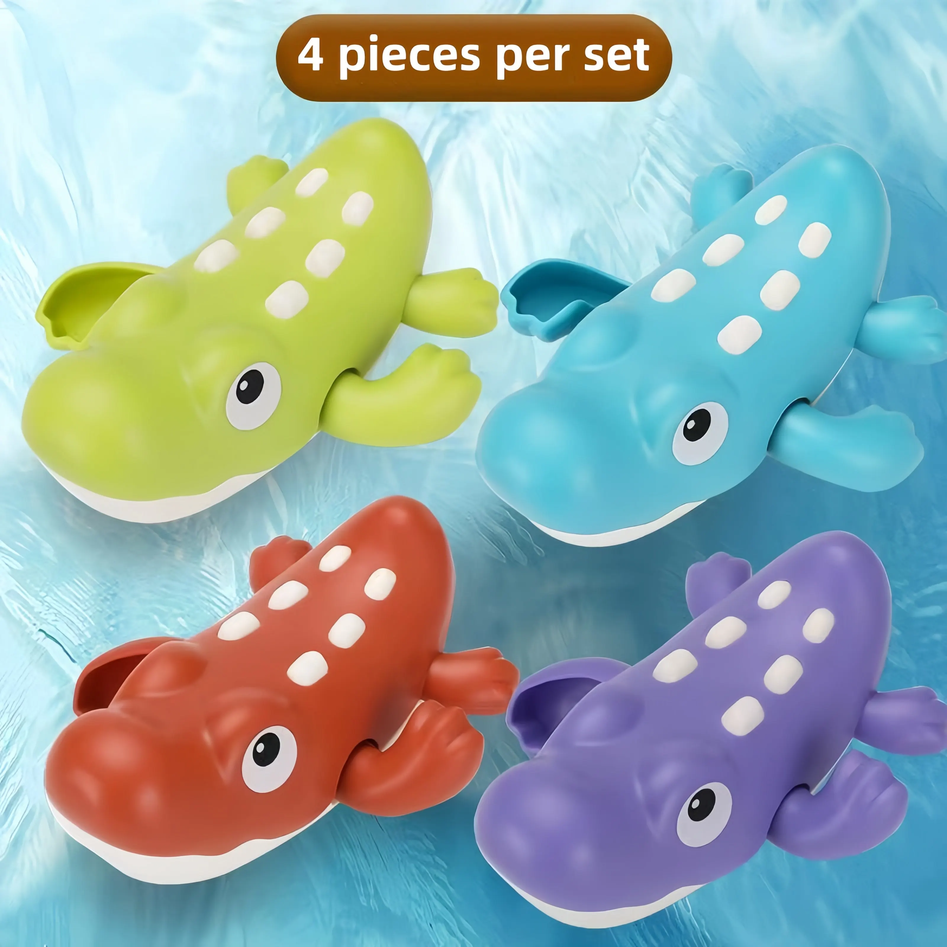 Bathing clockwork toy playing with water chain duckling children Tiktok little bear little fish bathing toy