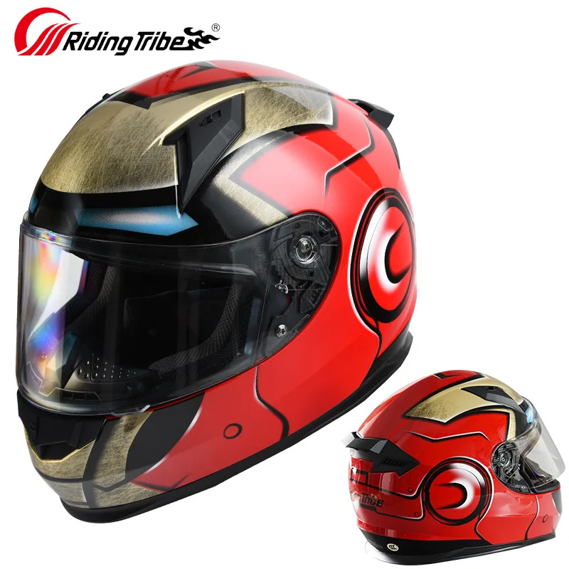 

Motorcycle Riding Helmet Four Seasons Men's Full-wrapped Motorcycle Full-face Helmet Racing Full-coverage Safety Helmet Summer