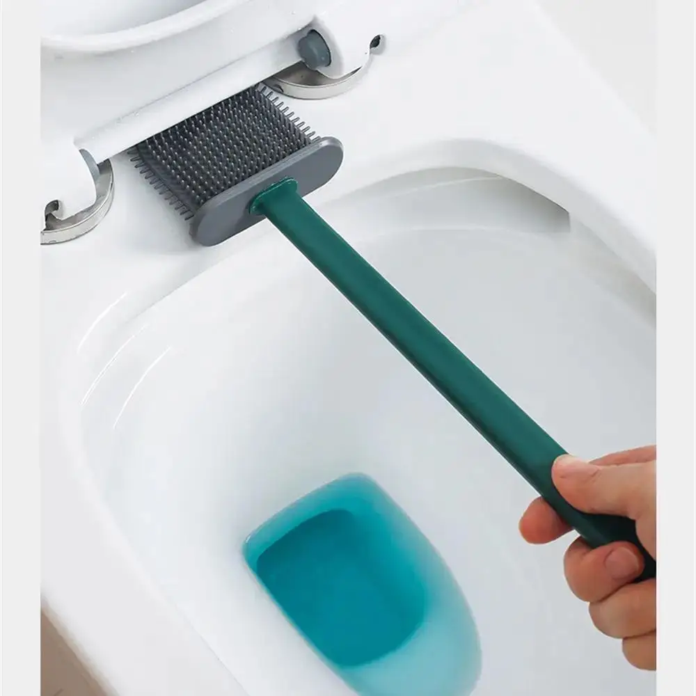 Household Silicone Toilet Brush Set Ultra Clean Toilet Brushes WC Multi-functional No Dead Corner Home Use Bathroom Accessories