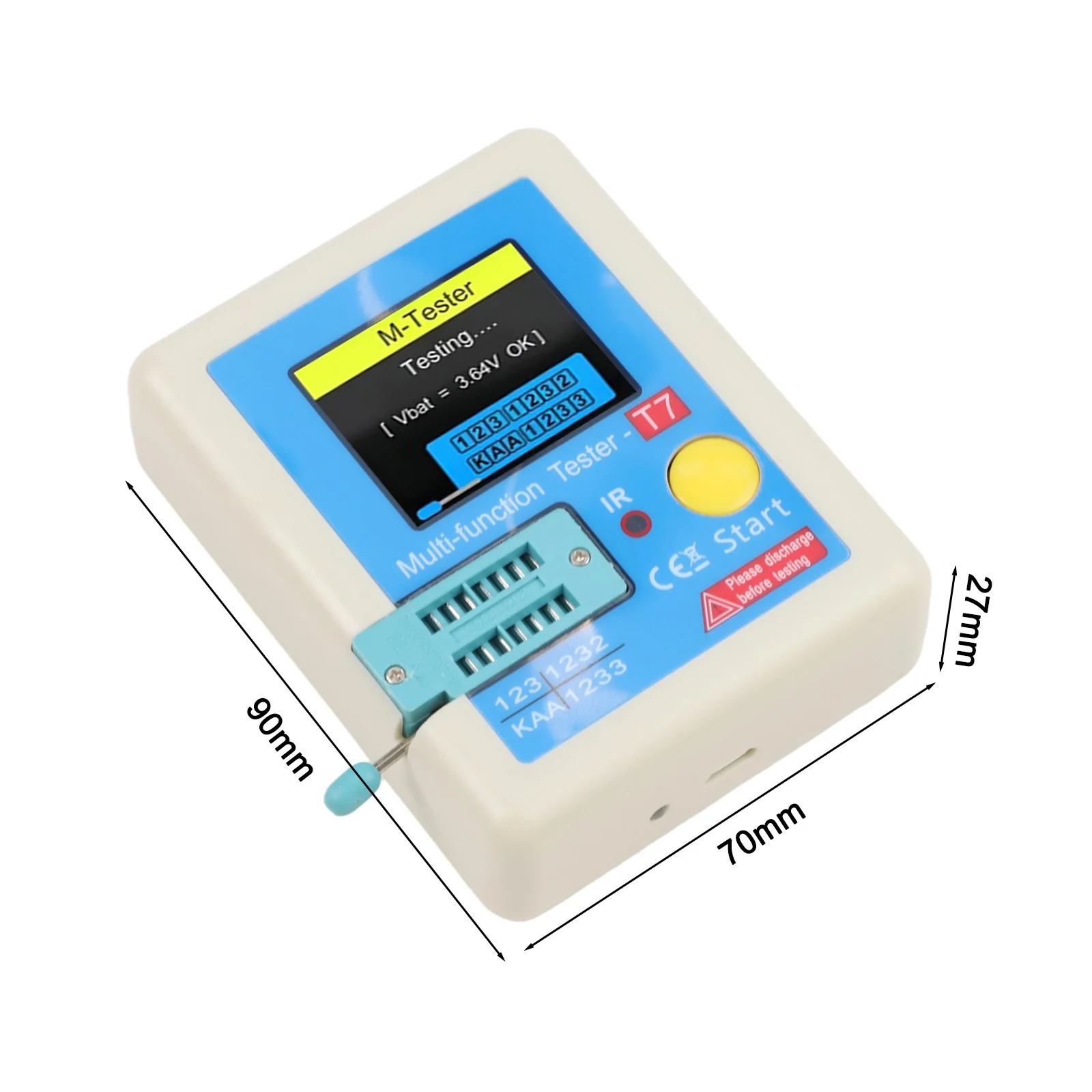 ESR Tester Multi-meter Testing Electronic Components Rechargeable Lithium Battery User-Friendly Design For Diodes And Capacitors