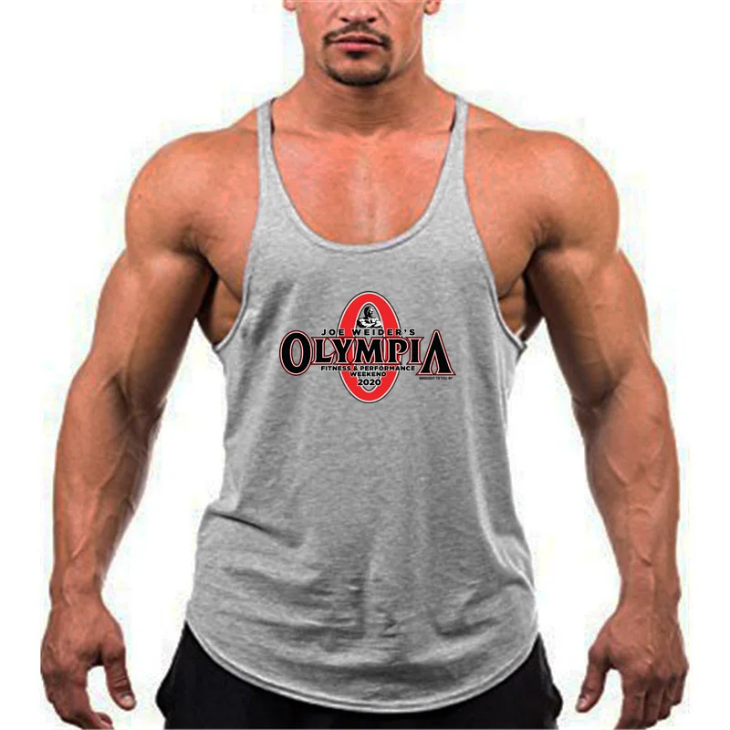 Summer Bodybuilding Sports Stringer Singlets Workout Wear Round Neck Loose-fit Men's Fitness Vests Unisex Casual Gym Tank Tops