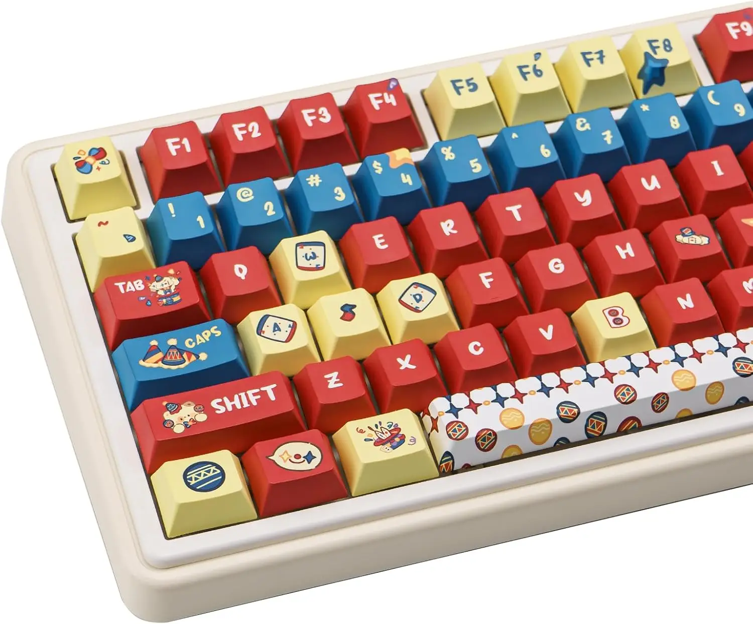 130 Keys Cherry Profile Cute Custom Keyboard KeyCaps Set Fit for 61/64/87/104/108 Cherry Mx Switches Mechanical Keyboards