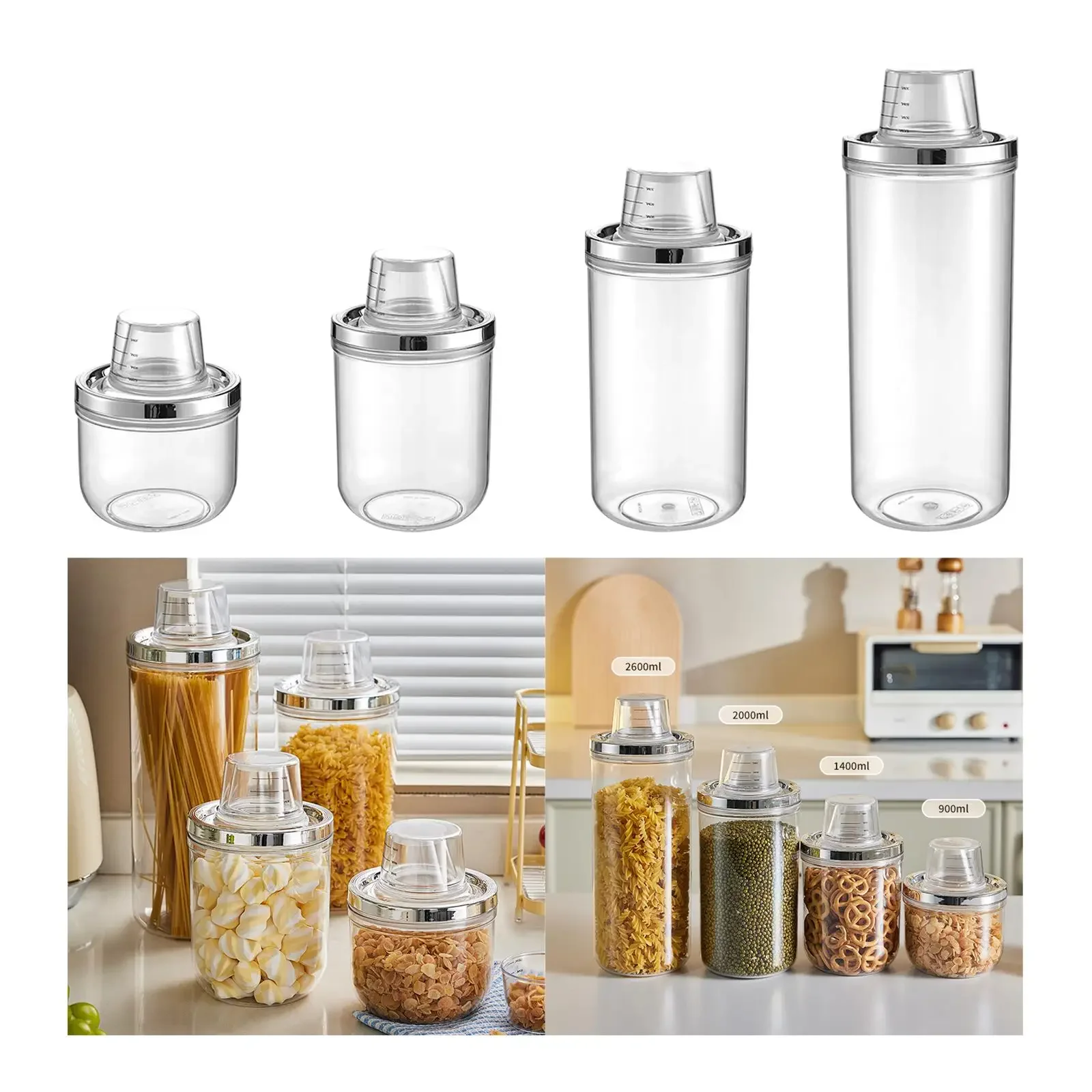 

Rice Container Storage Can Pet Material Easy to Clean Multifunctional Kitchen