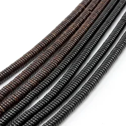 50pcs 6 8 10MM Black Flat Discs Coconut Ring Wooden Beads for DIY Charms Bracelets Needlework Jewelry Making Supplies Ornament