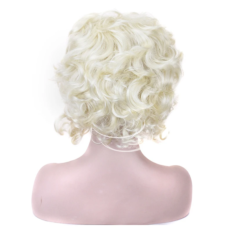 HAIRJOY Synthetic Hair Short Wavy Blonde Big Bouffant Beehive Wigs for Women 70s 80s Costume or Halloween Vintage Cosplay Party view 5