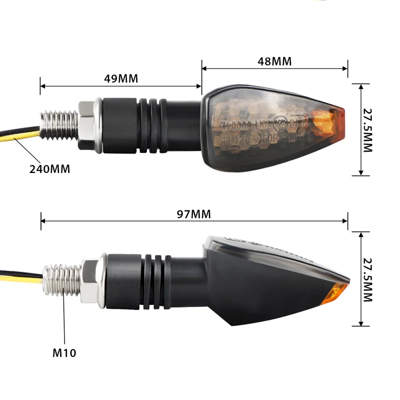 14led Motorcycle E50 Mark Turn Signals 5000-6000k Amber Led For 64 Relay Led Motorcycle Triumph Speed Triple 1050