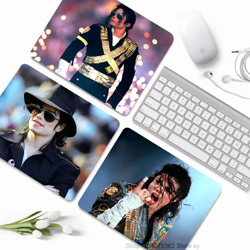 Michael Jackson Mousepad Small LockEdge Mouse Pad For Gamers Computer Desk Pad Rectangular Anti-slip Rubber