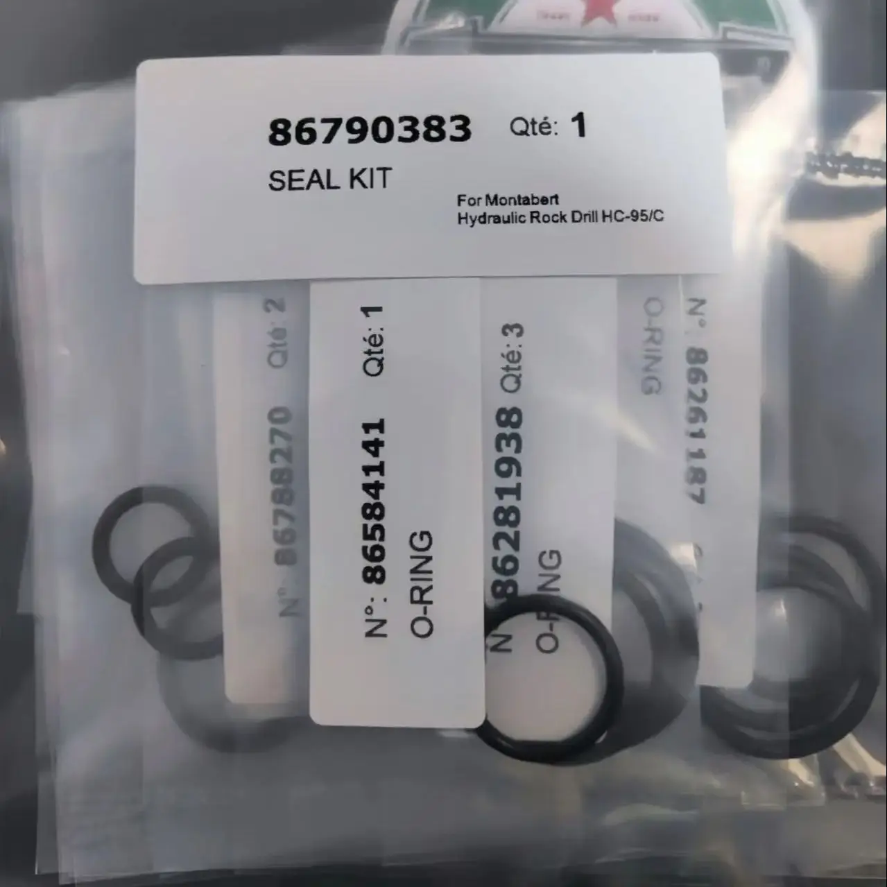 

HC95 Seal 86790383 For MONTABERT HC95 Hydraulic Rock Drill Seal Repair Kit 86790383