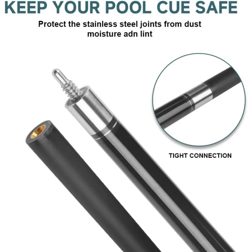 عصي البلياردو الاحترافية 58 عظة حمام السباحة المصنوعة من الألياف الزجاجية ذات الانحراف المنخفض للعب في الموسم المنزلي