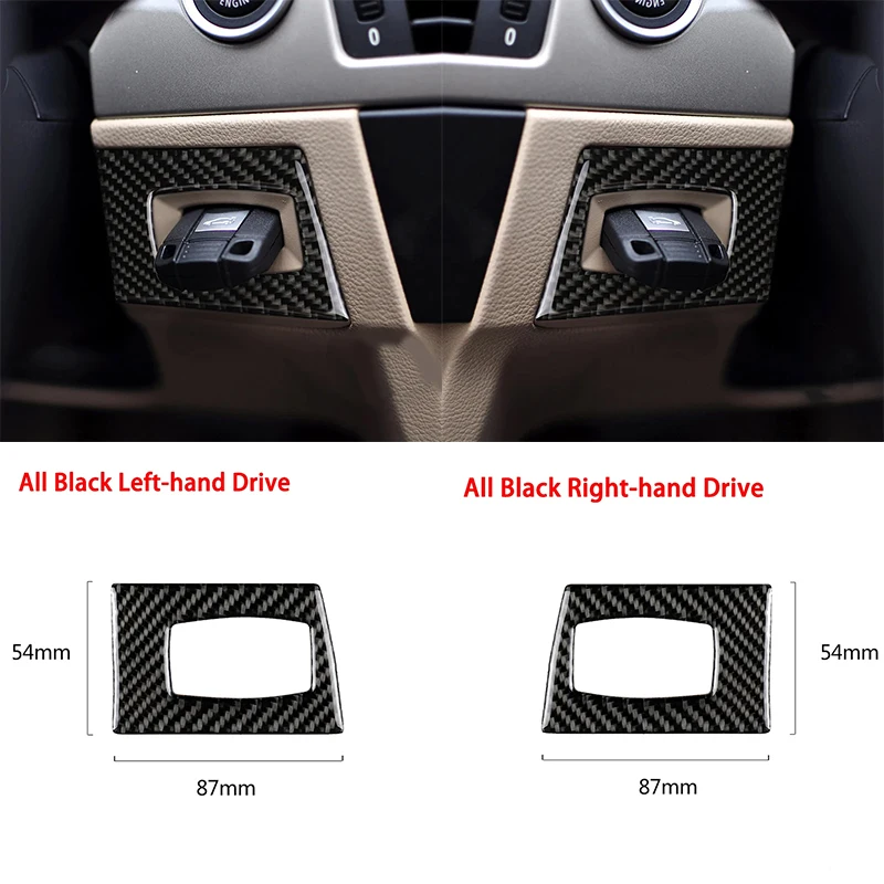 Carbon Fiber Car Ignition Switch Key Hole Cover Car Interior Trim Sticker Car Accessories For BMW 3 Series 2005-2012 E90 E92