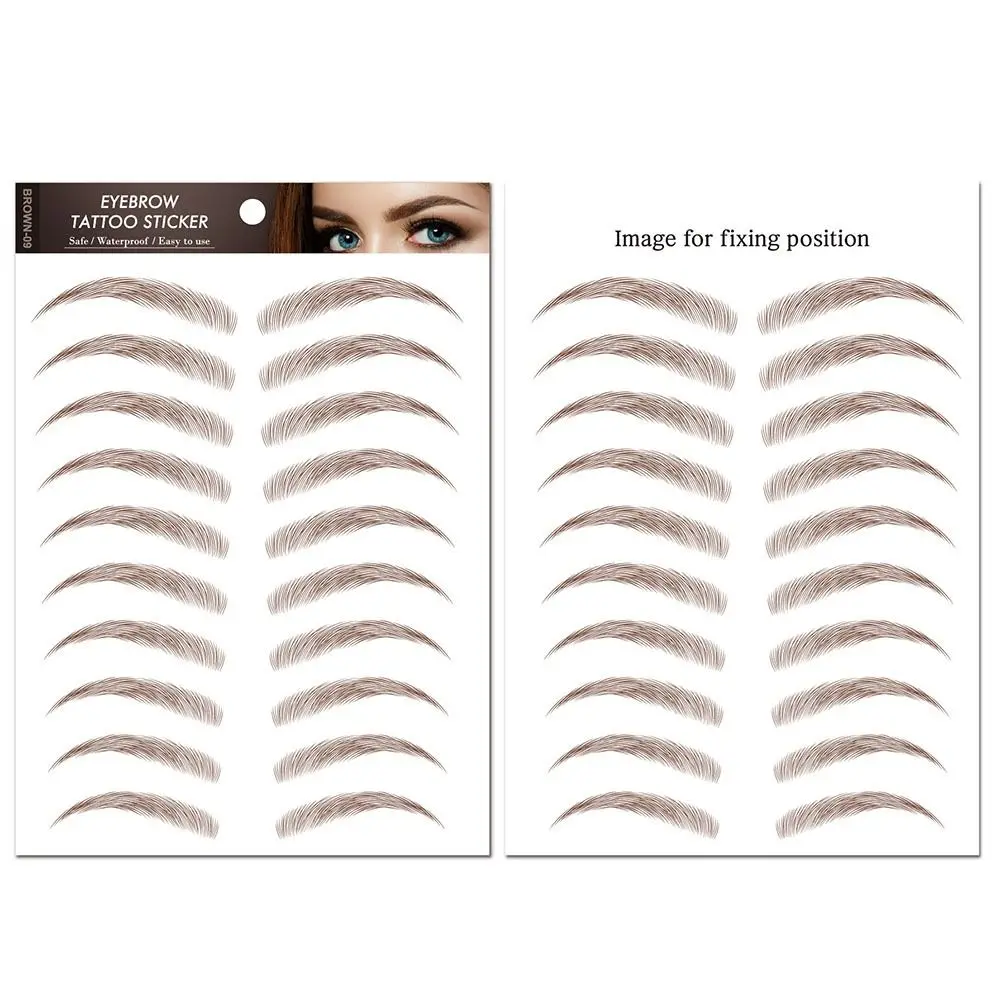 

Усилители для бровей, косметика для женщин и мужчин, имитация бровей, водные переводные наклейки, наклейки для бровей, 6D наклейки для татуировки бровей