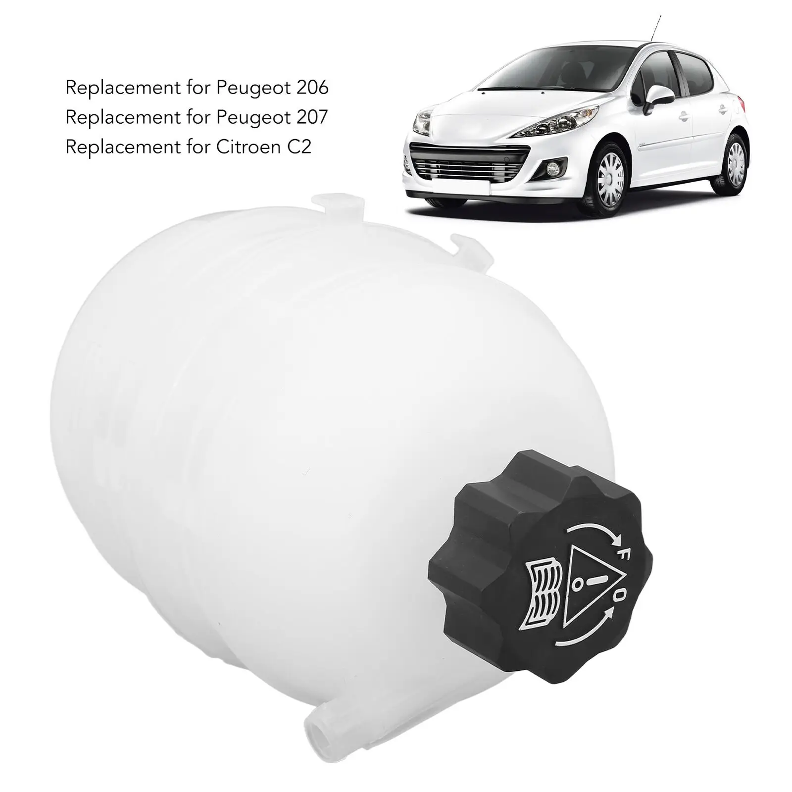 Engine Coolant Recovery Tank Expansion Tank 481587 132311 1307LQ  for Peugeot 206 207 206CC Citroen C2