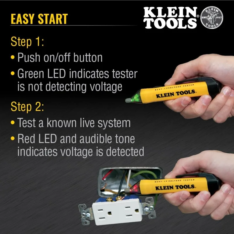 69149P Electrical Test Kit with Digital Multimeter, Non-Contact Voltage Tester and Electrical Outlet Tester, Leads and Batteries