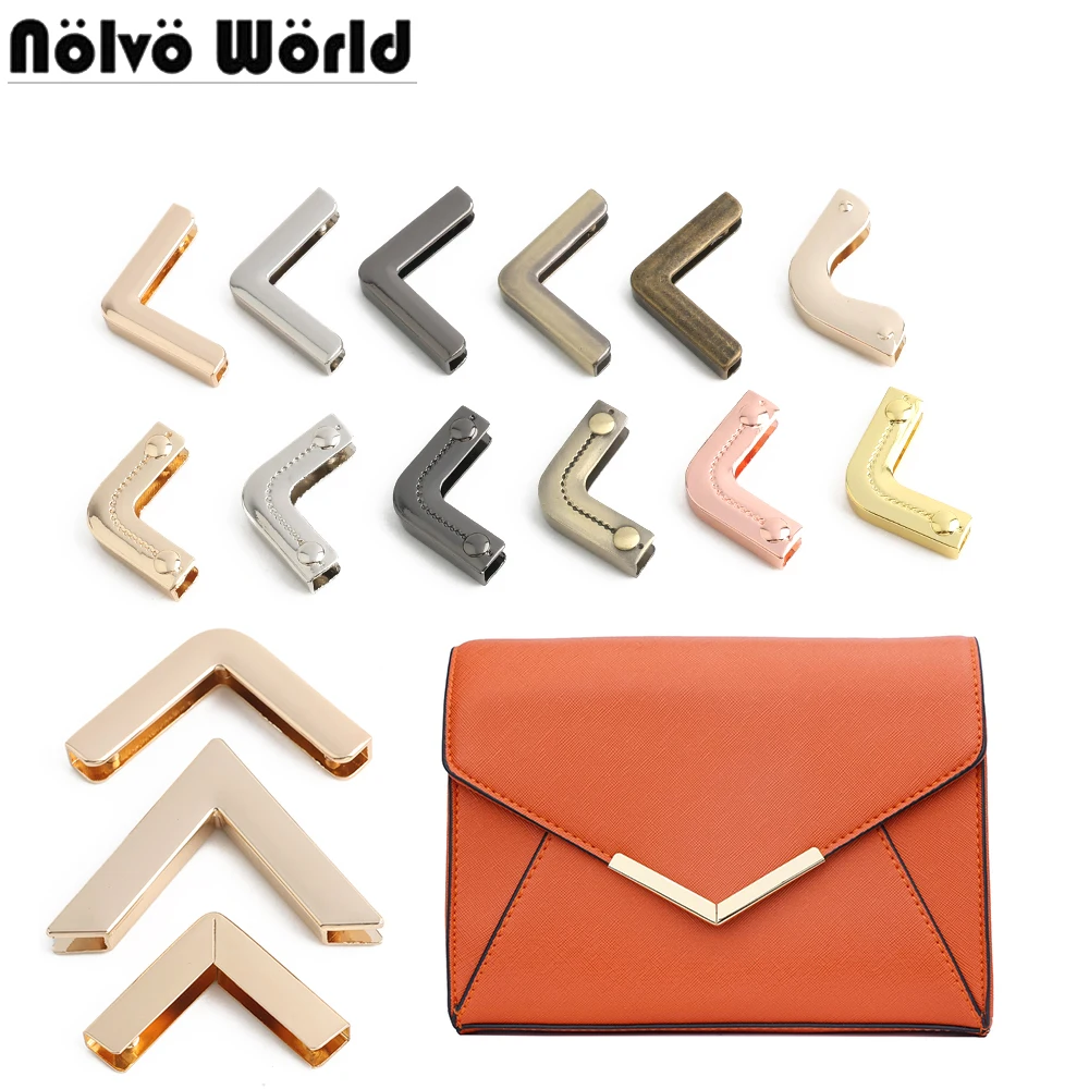 4/30/100PCS 19/24/27/36/49mm Bag Corner with Screw For Leather Craft Luggage Handbag Edge Protection Hook Buckles Accessories