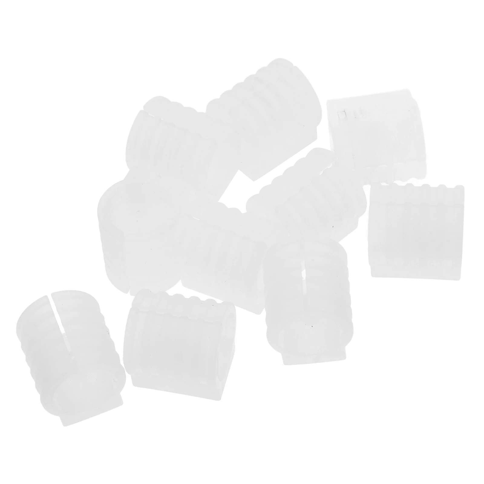 

10pcs Chair U Shaped Tube Covers Plastic Round Pipe Caps Floor Glides Sled Protectors Furniture Feet Guards Open Fork Design