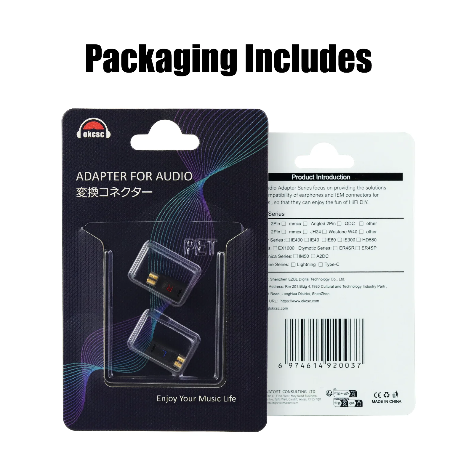 محول سماعة SENNHEISER ، ذكر إلى QDC ، 2 دبوس أنثى ، موصل سماعات أذن لـ senheiser i80s ، IE80 ، IE8I ، IE8 محول