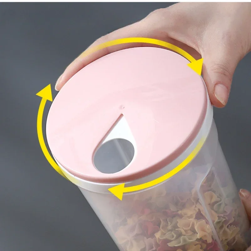 Noodle Jar Sealed Household Food Jar Grain Storage Box Transparent Moistureproof Storage Jar Kitchen Pasta Rice BeanFood Storage