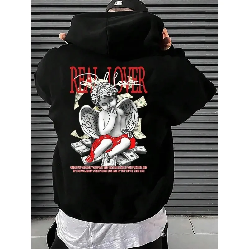 

2025 3D Printed Men's Round Neck Full Loose and Comfortable Sportswear, Fashionable Basic Hoodie Clothes