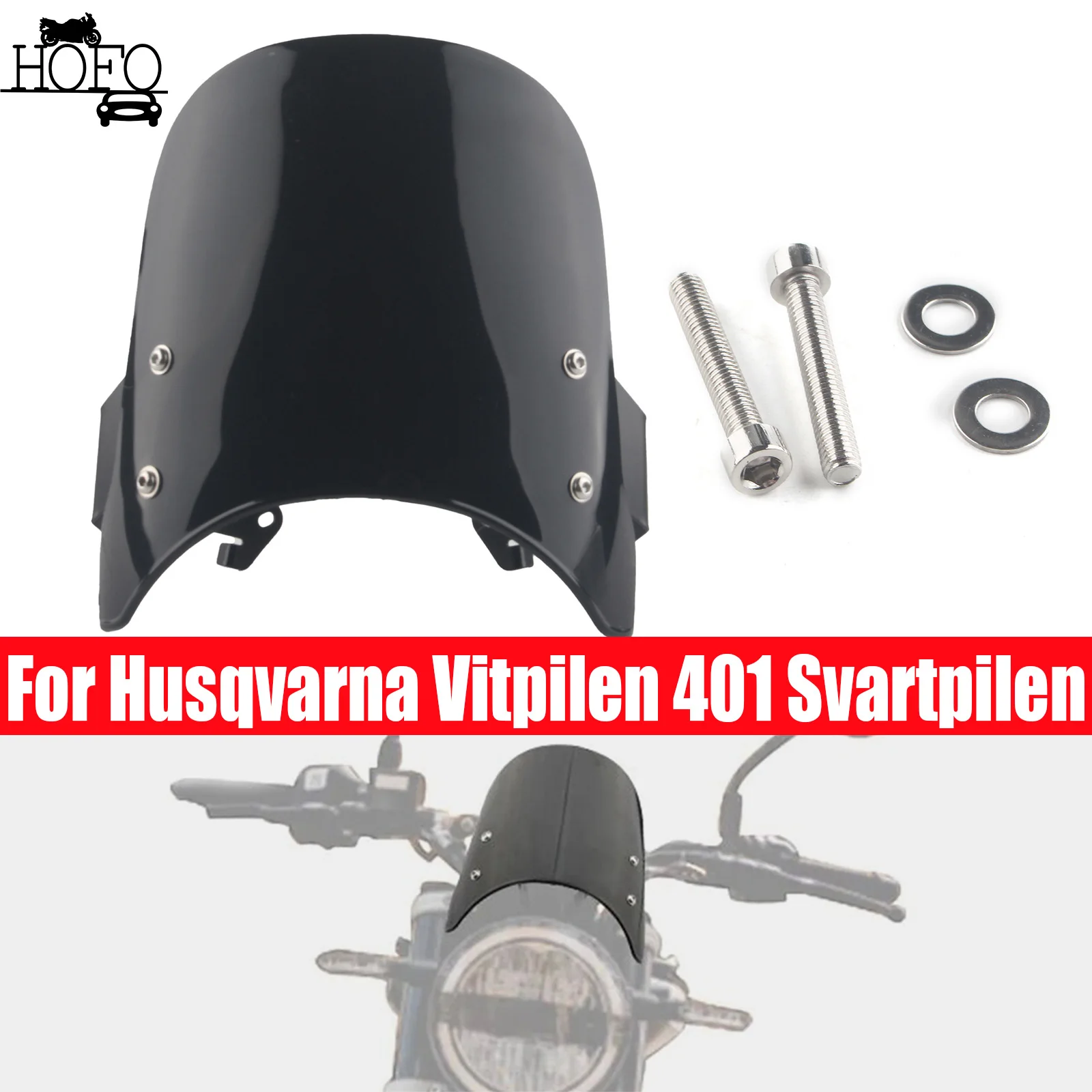 

Motorcycle Windshield WindScreen fit for Husqvarna Vitpilen 401 Svartpilen 401 2019-2023 Windscreens Pare-brise