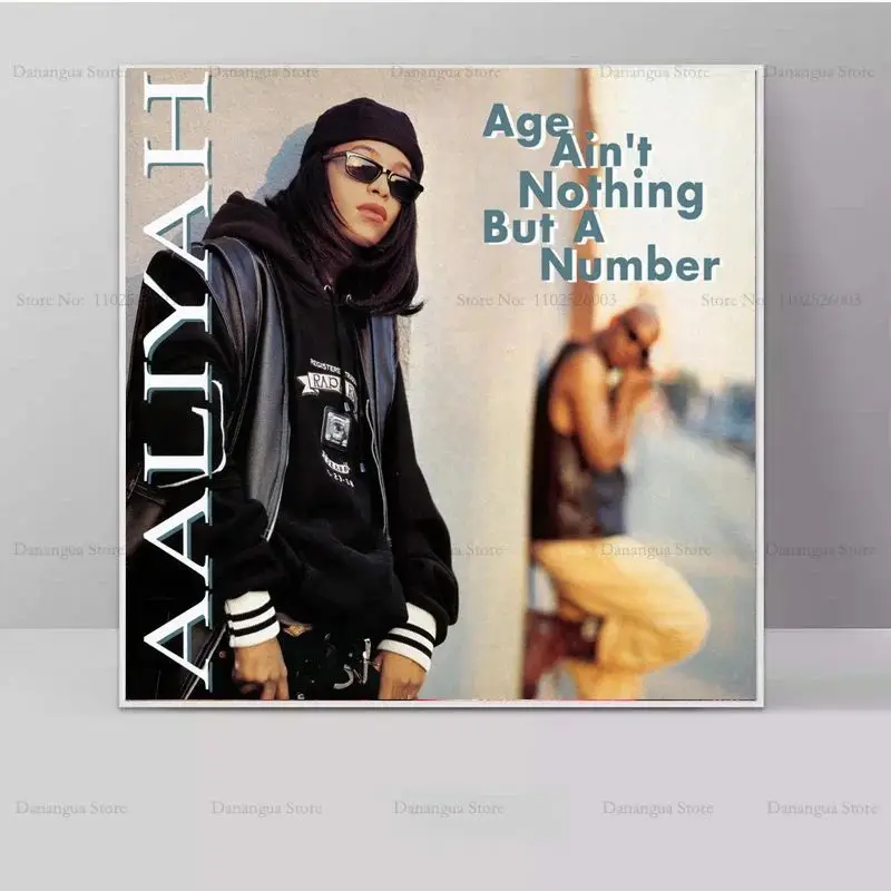 حار Aaliyahes الفن R & B الهيب هوب الموسيقى المغني ستار غلاف الألبوم المشارك يطبع الرسم على لوحات القماش الجدارية صورة غرفة ديكور المنزل