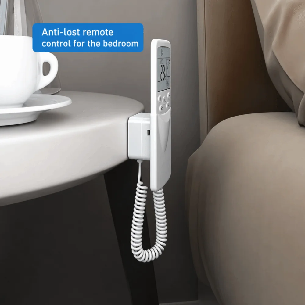 Universal Magnetic Remote Control Tether Anti-lost Wall Mount Remote Leash ABS Retractable Remote Control Holder