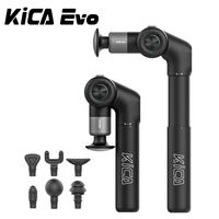 KiCA Evo Fascia Gun Portable Muscle Massage Gun 15kg Impact 3200rpm with 6 Massage Heads 9cm Extension Rod Aluminum Alloy