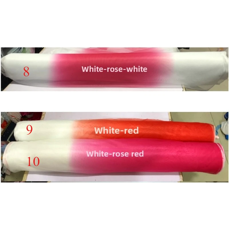 Градиентная шифоновая сетчатая ткань для украшения танцевального костюма, ткань для шитья своими руками, материал на метр