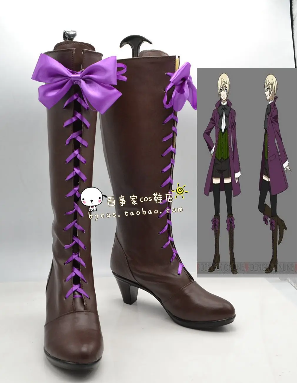 

Black Butler Alois Trancy Cosplay Shoes Boots Game Anime Halloween Carnival Cosplay Shoes