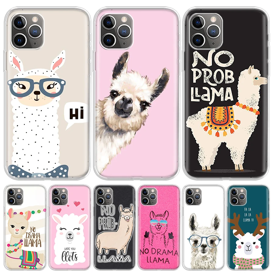 Lama Llama Alpacas For iPhone 16 15 14 13 12 11 Pro Max Phone Case X XS XR 7 Plus Print 8 SE Apple Fundas Cover Coque 11 15 13 1