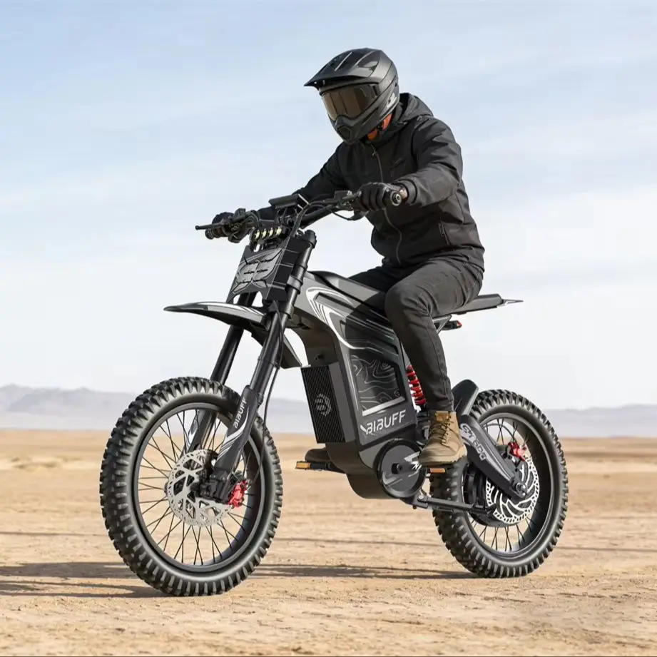 Moto tout-terrain électrique BIBUFF GT600 2026 pour adultes, directement de l'usine, moteur puissant 7500W, batterie Li-ion 72V 30Ah, vitesse maximale 80km/h, vélo électrique de montagne pour l'aventure en plein air