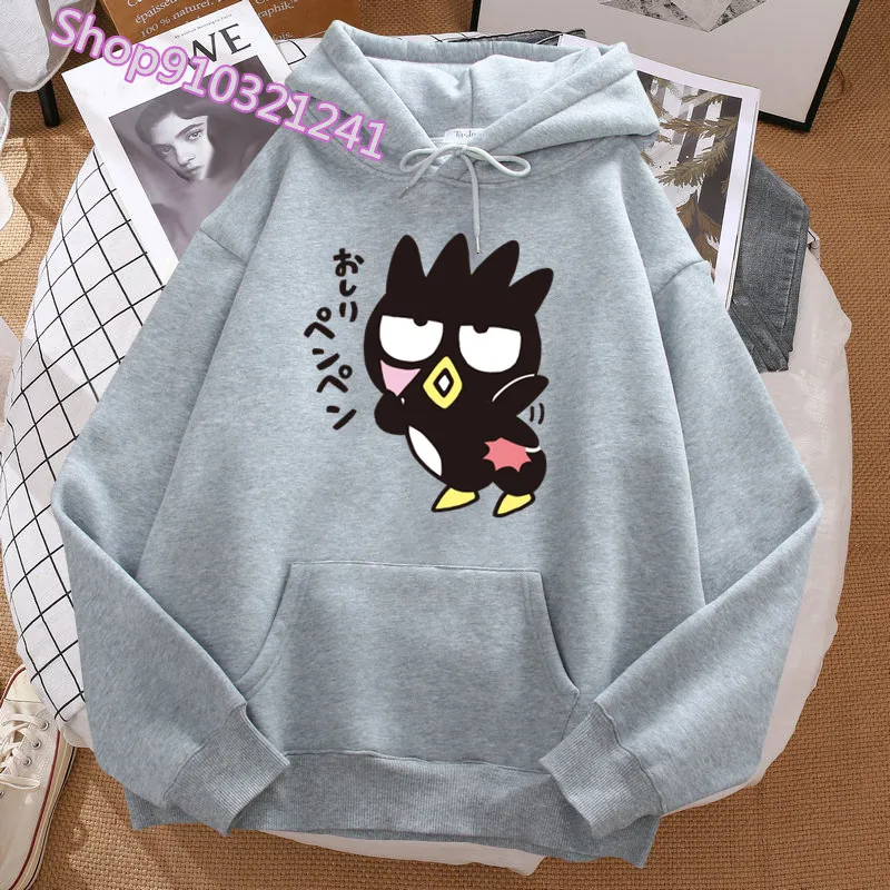 

Penguin Hoodies Aesthetic Badtz-maru Sweatshirt Kawaii Women Hoodie Cartoon Thick Tops Long Sleeve Pullovers Loose Tops