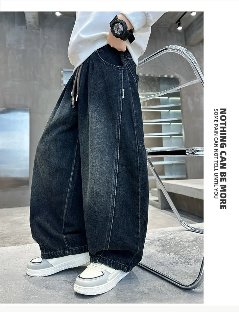 Teenager-Jungen-Jeans UNITIM 2026 Herbst Kinder-Jungen Vielseitige Patchwork-Jeans 4-14 Jahre Junge Jungen Schicke Gerade Hosen – Detail 19