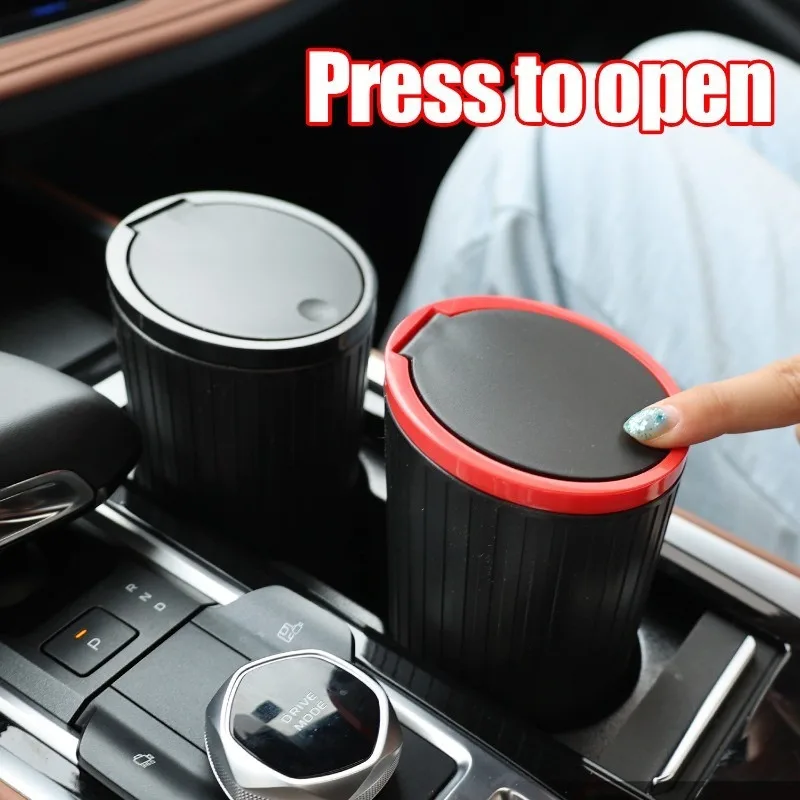 Universal Car Trash Bin Can Mini Auto Dust Organizer Car Interior Rubbish Bag Garbage Container Storage Box Bucket Auto Accessor