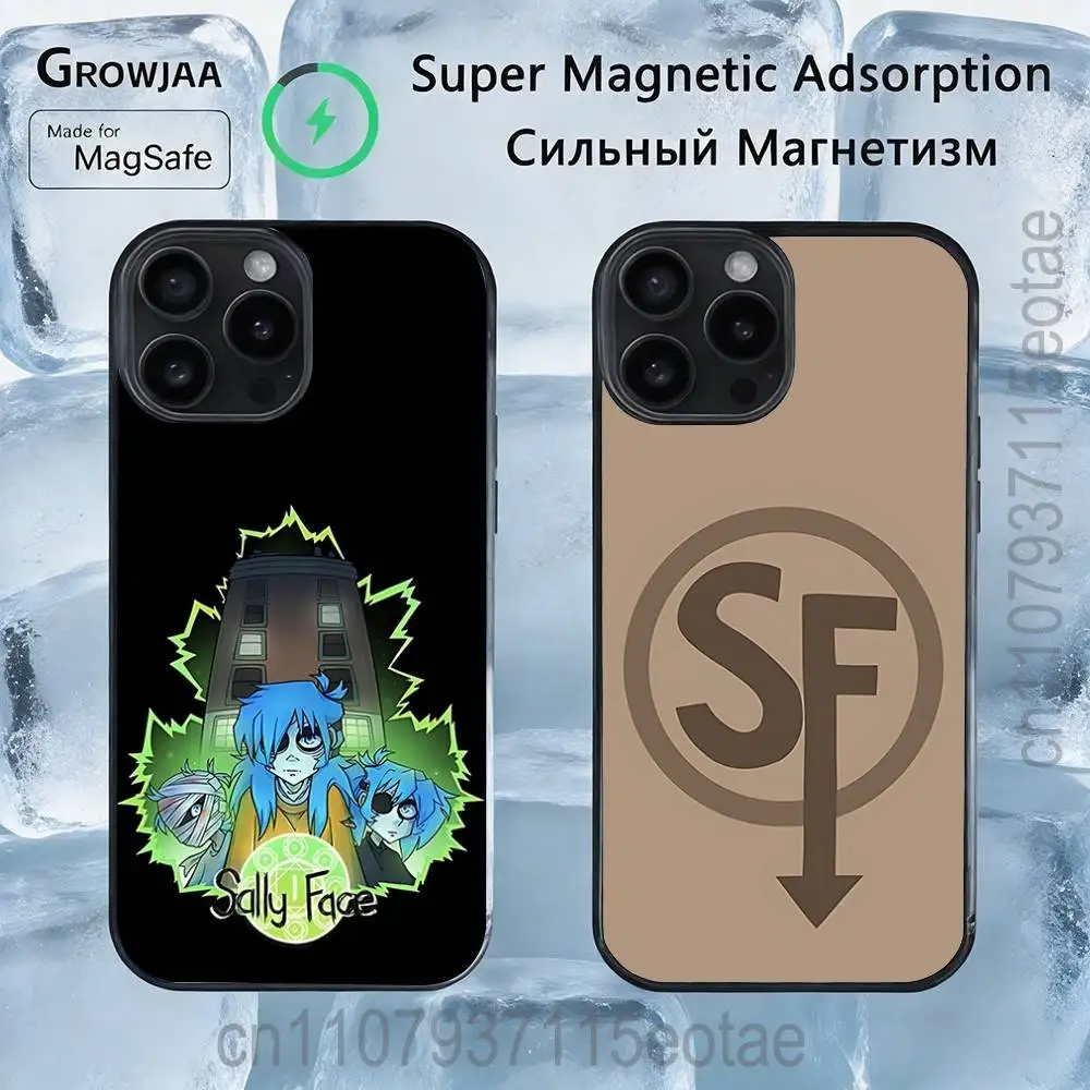 

Game S-Sally Face Magnetic Wireless Charging Case For iPhone 11,12,13,14,15,16,17,Pro,Max,Plus Shockproof Cover