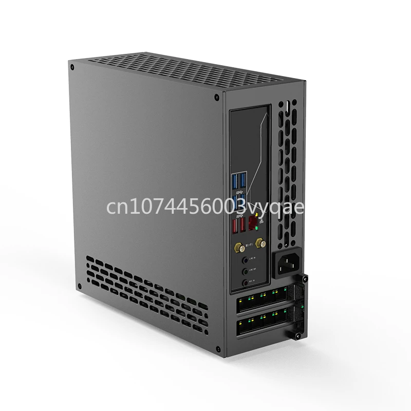 

5-liter mini A24-V5 dual slot single display 1u power itx chassis, double-sided chamfering