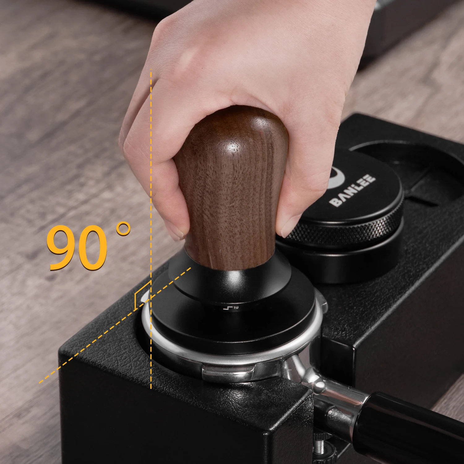 Custom 51mm 53mm 58.5mm Espresso Coffee Tamper Slef-leveling Tamper Spring-loaded Tamper Stainless Steel Coffee Powder Press