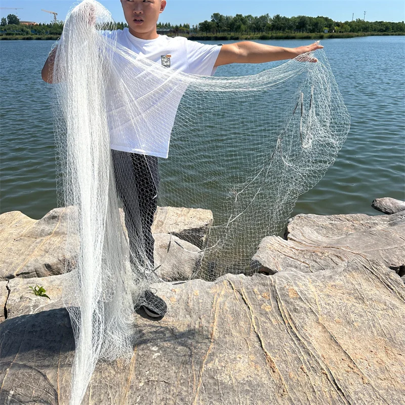 حار بيع مخصص اليدوية المنسوجة عالية القوة شبكات الصيد 8 12 قدم نمط متعدد الفتيل عقدة مزدوجة نوع الرصاص قلادة الصب