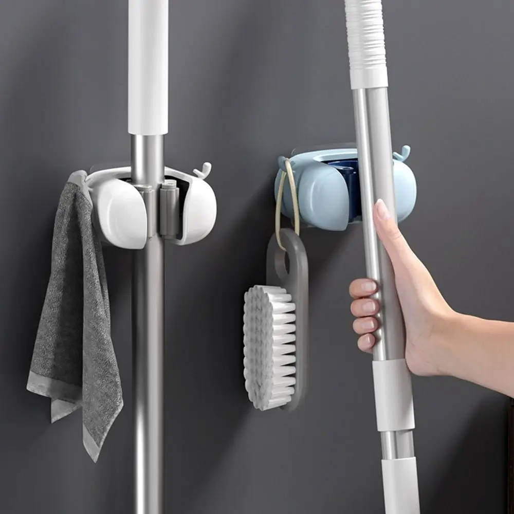 Mop Clip Wall-mounted Hole-free With Hooks Light Luxury Deer Household Multifunctional Mop Organiser