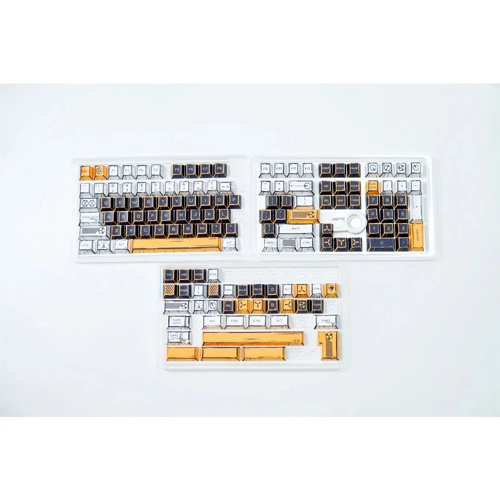 Comic Virtual War PBT Keycap Cherry Profile Dye Sublimation Key Caps voor past op MX Switch mechanische toetsenbord Keycaps
