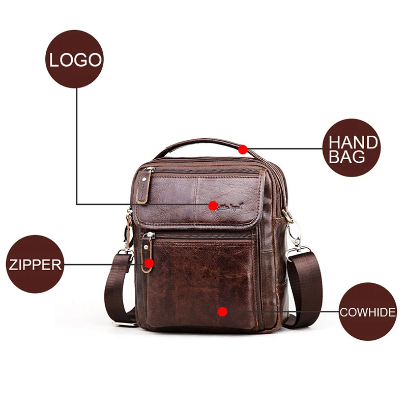 Cobbler Legend Shoulder Bags for Men Brand Genuine Leather Business Bag 2023 High Quality Male Handbags