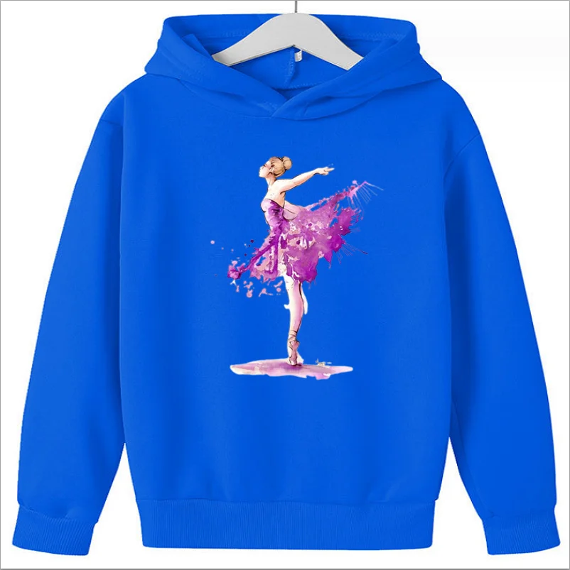 Girls Hoodie New Sports Fitness Dance Print Hooded Long Sleeve Sweatshirt Clothes Anime Hoodies Sweaters Tops Tee Boys Clothes